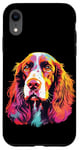 iPhone XR Watercolor Colorful Irish Red And White Setter Dog Case