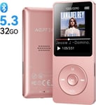 AGPTEK MP3 Bluetooth 5.3, Rosa