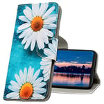 MRSTER Coque pour Xiaomi Redmi 9T, Coque en Cuir Xiaomi Poco M3, Étui Téléphone Xiaomi Redmi 9T, Motif Coloré Imprimé Housse pour Xiaomi Redmi 9T / Xiaomi Poco M3. XC1 Chrysanthemum