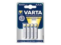 Varta Professional - Batteri 4 X Aaa - Nimh - (Uppladdningsbara) - 1000 Mah