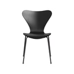 Fritz Hansen Sjuan 3107 stol svart, färgad ask, grafitgrått stativ