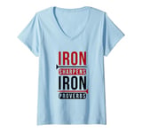 Womens Iron sharpens iron Proverbs Solomon 27 verse 17 Bible V-Neck T-Shirt