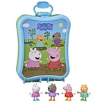 Peppa Pig Peppa's Adventures, Mallette Peppa et Ses Amis avec 4 Figurines et Mallette de Transport, dès 3 Ans Multicolore