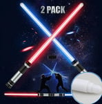 Lot de 2 sabres laser pour enfants, 2 en 1 avec lumière, jouet cosplay, épée laser rétractable