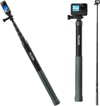 TELESIN Perche à Selfie en Fibre de Carbone, 1,2 m, GoPro Hero, Insta360, Compatible DJI Osmo Action, étanche, légère, Angle de Prise de Vue réglable