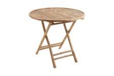 Table de jardin ronde pliable en bambou D90 - NARA