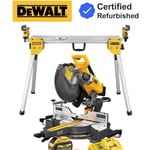 Dewalt DCS781X2 XR FlexVolt Cordless Mitre Saw 305mm 54V 2 x 9.0Ah DE7033 Stand