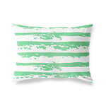 BonaMaison Vert Pétrole-Blanc Housse de Coussin Motif, Taie d'oreiller pour Lit Voiture Canapé Maison Salon Chambre, Décoration D'intérieur, 35x50 Cm - Conçu et Fabriqué en Turquie