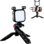 Kit Vidéo pour Smartphone, Kit Vlog pour Téléphone avec Lumière LED, Microphone, Support de Téléphone, Trépied, pour Youtube, Tiktok, Tournage, Vlog, Smartphone Live Broadcast