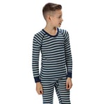 Regatta Ensemble première Couche Technique Junior BEELEY à séchage Rapide avec Haut et Pantalon Mixte Enfant, Prussian Stripe, FR : S (Taille Fabricant : 128)