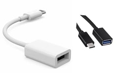 USB Type C to USB A Female OTG On The Go USB Host Adapter Cable For Smart Phones