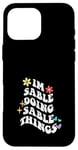 Coque pour iPhone 16 Pro Max Rétro Groovy Im Sable Doing Sable Things Funny Fête des Mères