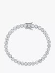 Jools by Jenny Brown Beaded Cubic Zirconia Tennis Bracelet, Silver