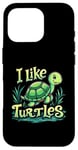 iPhone 16 Pro I Like Turtles Cartoon Turtle Case