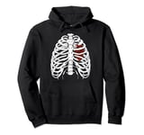 Skeleton Shirt, Ribcage shirt, Skeleton Ribs Bones Costume Pullover Hoodie