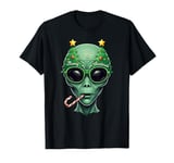 Christmas Tree Sunglasses Alien Candy Cane Mens Womens T-Shirt