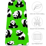 Haminaya Yoga Mat Panda Green Pilates Mat Non-Slip Pro Eco Friendly TPE Thick 6mm With Carrying Bag Sport Workout Mat For Exercise Fitness Gym 183x61cmx0.6cm