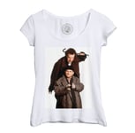 T-Shirt Femme Col Echancré Maman J'ai Rate L'avion Harry & Marv Voleur Comedie Cinema