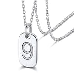 Collier Homme Argent 925 Plaque Militaire A-Z Prenom Personnalisé Lettre Initial Chaine Fille Personnalisable Réglable Pendentif Alphabet G-Bijoux Cadeau Anniversaire Mariage Saint Valentin Noël