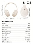 Uudet langattomat over-ear-kuulokkeet venyvällä sangalla, täysi korvansuoja, HD-puhelut, taitettavat korvakupit, HIFI-ääni, ylimääräinen basso, pitkä akunkesto, bisnes/universaali yhteensopiva, edullinen lahja-musta-yksi koko