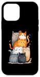 Coque pour iPhone 12 mini Tour de chat mignonne à empiler pour un amoureux des chats