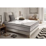 Naturalex - Matelas Carbone Plus 90x190 Mousse à Mémoire de Forme hd - Épais 24 cm - Accueil Latex + hr - 7 Zones Grand Confort