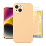 Baseus Liquid Silica Gel Case iPhone 14 Plus (sunglow)+ karkaistu lasi + puhdistussarja