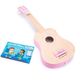 New Classic Toys- Guitar, 10302, Naturelle/Rose