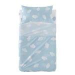 Jeu de draps HappyFriday Basic Kids Clouds Bleu 2 Pièces