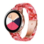 DEALELE Strap Compatible with Samsung Gear Sport/Galaxy 3 41mm / Galaxy Watch 4 / Galaxy Watch 42mm / Active 2 / Huawei GT2 42mm / GT3 42mm, 20mm Colorful Resin Replacement Bands, Peach red