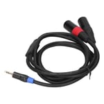 3,5 mm Stereouros-kaksois-2 XLR-urosliitin Audiomuuntimen sovitinkaapeli 1,8 M