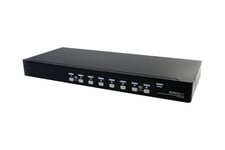 StarTech.com 8 Port VGA KVM Switch - 1U Rack Mount - USB VGA KVM Switch with Audio - 1920 x 1440 @60hz - KVM Video Switch (SV831DUSBAU) - omkopplare för tangentbord/video/mus/ljud - 8 portar