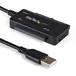 StarTech.com Câble adaptateur / Convertisseur USB 2.0 vers disque dur SATA / IDE de 2,5 / 3,5 pouces - Noir (USB2SATAIDE)