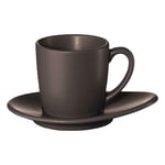 Cuba Tasse à Expresso en Grès Marron, Lot de 6