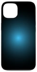 Coque pour iPhone 13 Dégradé radial simple bleu ciel à noir