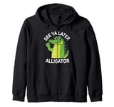 See You Later Alligator Gator Good Bye Cute Cartoon Funny Zip Hoodie