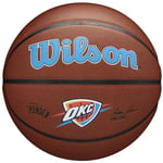 Wilson Basketball, Team Alliance Model, OKLAHOMA CITY THUNDER, Indoor/Outdoor, Mixed Leather, Size: 7