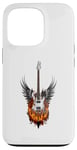 Coque pour iPhone 13 Pro Guitare rock enflammé