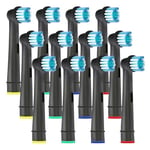 Brossettes de Rechange Compatibles avec Oral B - Têtes de Brosses à Dents Électrique pour Vitality 100, Pro Séries, Genius X, Kids - Parfaites pour Nettoyage en Douceur et Gencives Saines(12)