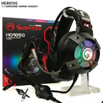 MARVO USB Wired Gaming Headphones 7.1 Surround Sound Headset LED For PC Laptop