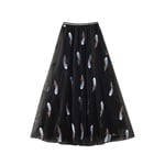 Woman Dress Special Ocassion,Women Spring Summer Elastic High Waist Long Mesh Skirt Womens Gauze Skirt Black,Woman Dress For Valentine Easter