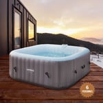 AREBOS Spa Gonflable In-Outdoor Whirlpool Piscine Massage bien-être 185x185cm