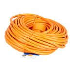 ITENSE - Prolongateur, prolongateur électrique - Rallonge électrique - Prolongateur 20m - Intensité: 16A - Câble HO5VV-F - 2x1.5mm² - Couleur: Orange - Utilisation en extérieur - Longueur: 20m