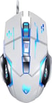 Extralink Gaming Mouse V6 | Trådbunden Gamingmus, Optisk, 6400 Dpi, 6 Knappar, Led-Bakgrundsbelysning