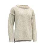 Devold Nansen Woman's Sweater Split Seam Grey Melange, M