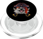 Costume de pirate pour chihuahua Jolly Roger avec os croisés PopSockets PopGrip pour MagSafe