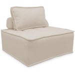 Sweeek - Chauffeuse pour canapé modulable tissu capitonné Polyester Crème