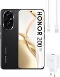 HONOR 200 + Chargeur 100W, Smartphone 5G, 12Go+512Go, Écran AMOLED 6,7", Batterie 5200mAh, Triple Appareil Photo 50 MP, Double SIM, Android 14, Noir