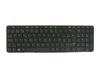 Hp - Erstatningstastatur For Bærbar Pc - For Probook 650 G1, 650 G2, 650 G3, 655 G1, 655 G2, 655 G3,  Fransk Layout Azerty.