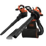 Black & Decker Lövblås med räfsa 3-i-1, BEBLV301-QS, 3000W